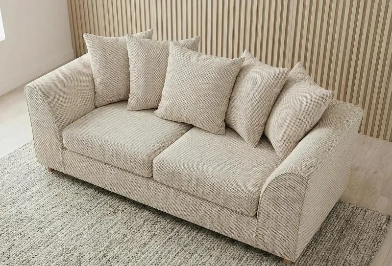 Premium Chenille Beige 3 Seater Sofa