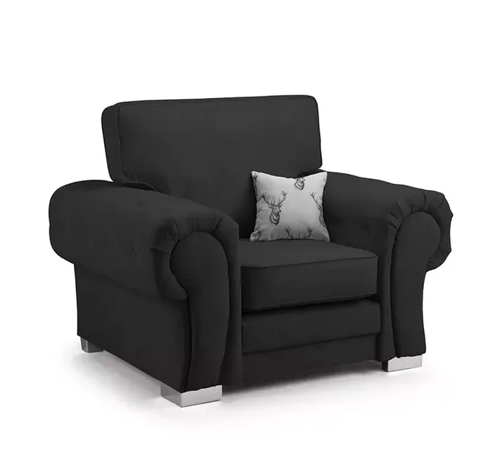 Verona Fabric ArmChair Black