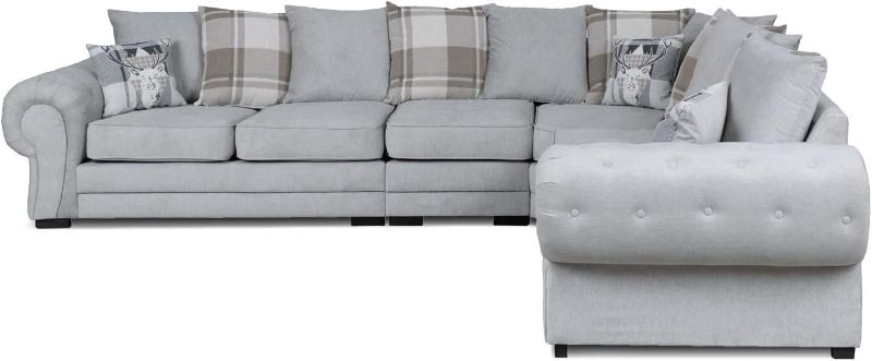 Verona 3C2 6 Seater Corner Sofa – Mink | Right Hand L Shape Scatter Back Sofa UK