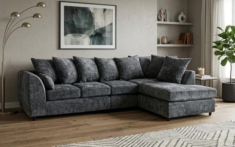 Dylan Alaska 5 Seater Modular Corner Sofa – L Shape Scatter Back | 3 Colours UK
