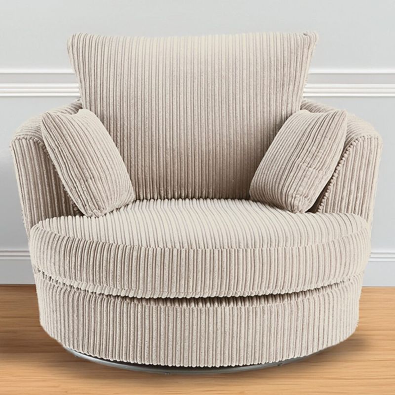 Modern Grey Jumbo Cord Cuddle Chair