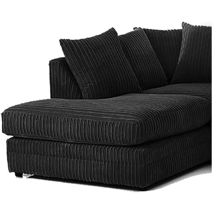 Chicago Right Hand Facing Jumbo Cord Corner Sofa – Cream