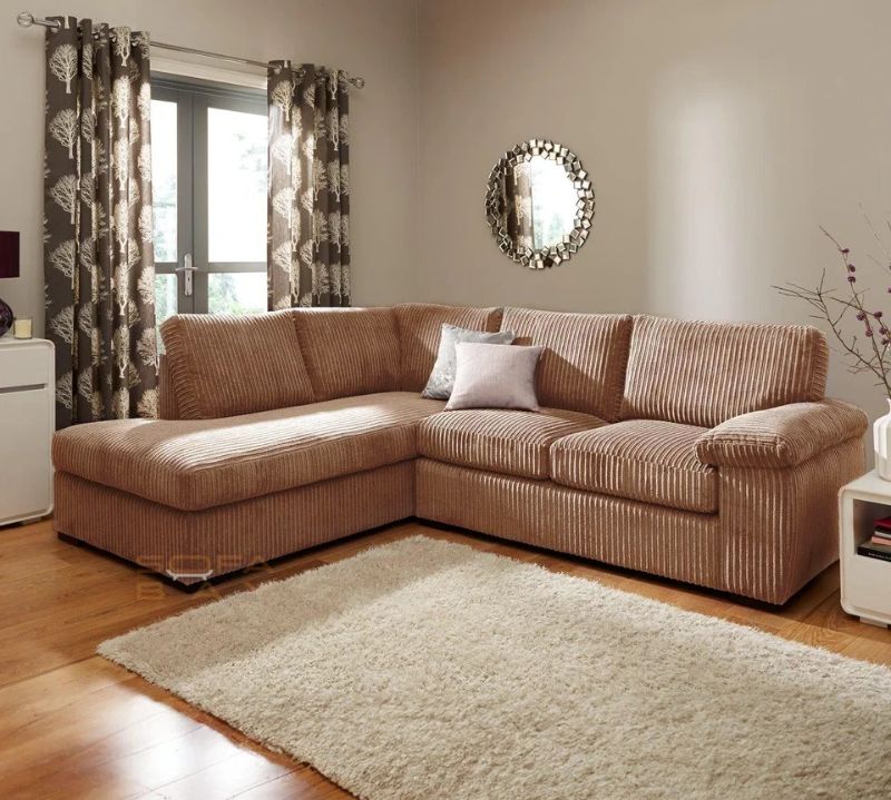 Delta Mink Corner Sofa – 4 Seater L-Shaped Design (Left/Right Facing Option)