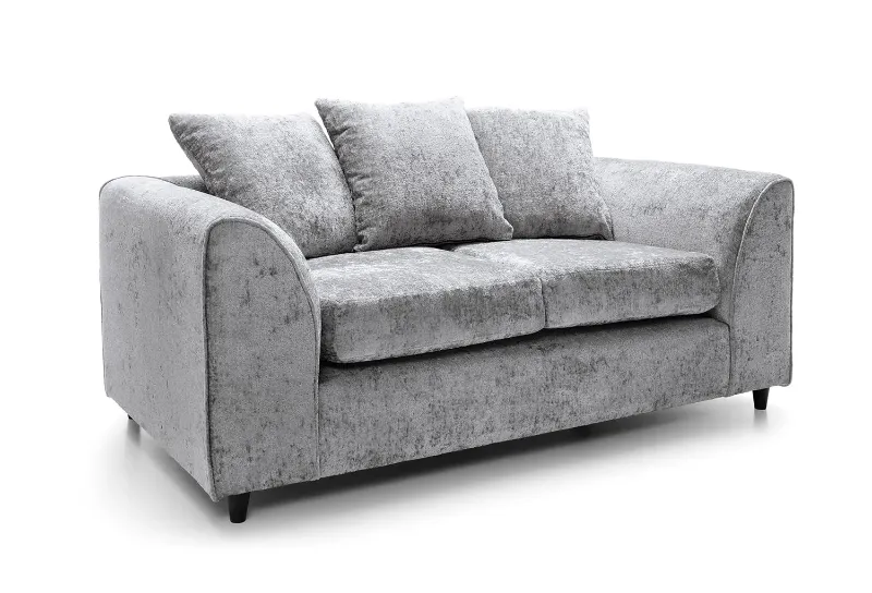 Chenille Light Grey 2 seater sofa Set