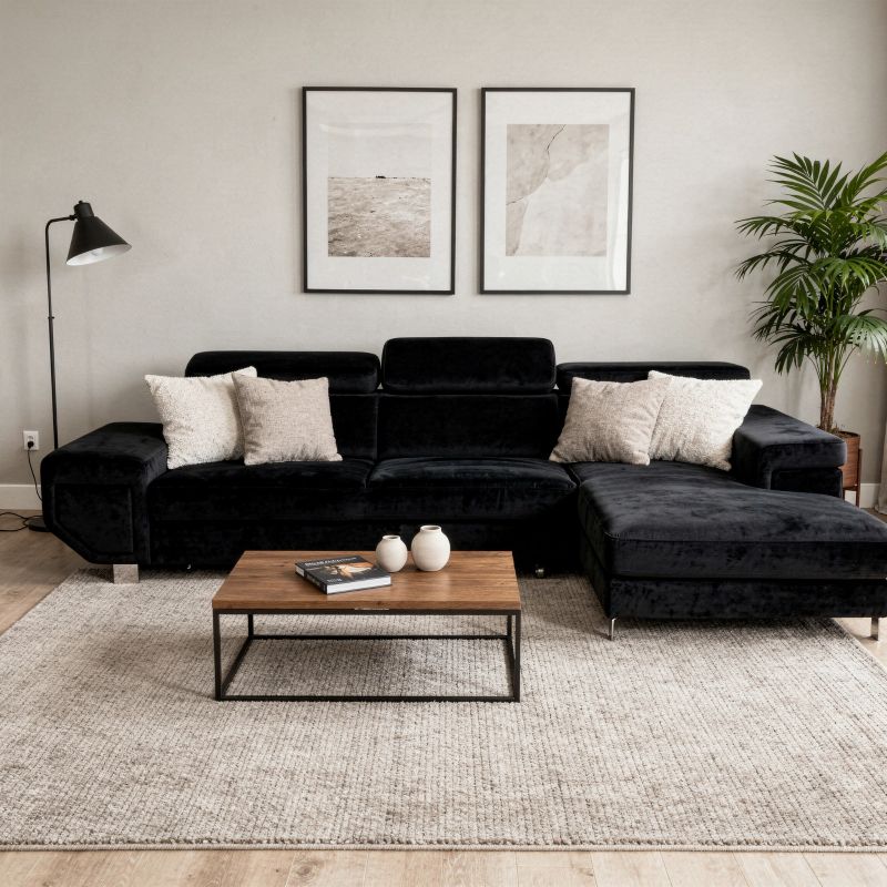 Luxury Arctic Fabric Corner Sofa Bed with Hidden Storage – Extra Comfort