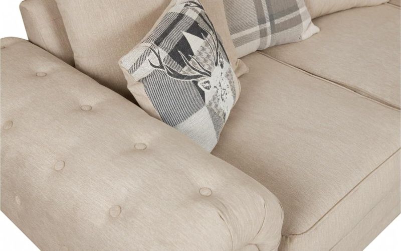 Verona 3C2 Corner Sofa | Dual Arm 6 Seater Couch | Scatter Back Corner Sofa for Living Room (Mink, Right-Hand Facing)