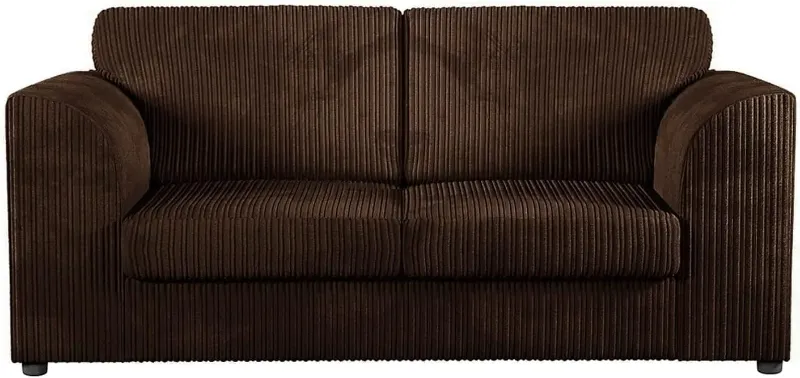 Jumbo Cord (High Back) 3 Seater Sofa Brown