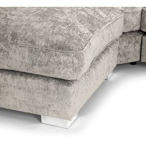 Bishop Full Back U Shape Sofa – Large 5 Seater Corner Sofa | Truffle & Platinum