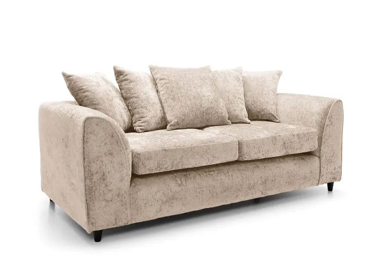 Alaska Luxury Beige 3 Seater Sofa