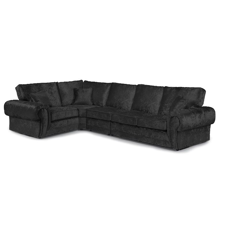 Verona 3C2 Corner Sofa – Crush Velvet Upholstery