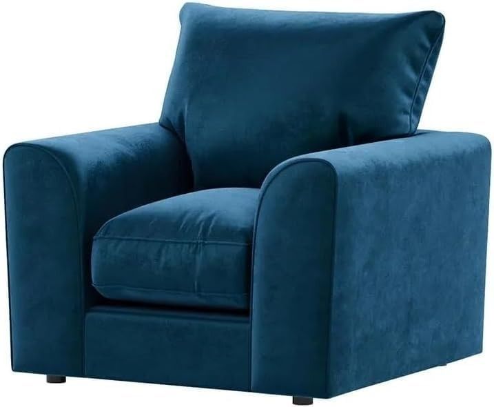 Blue Plush Velvet Armchair – Luxurious, Soft & Stylish Accent Chair for Any Living Room