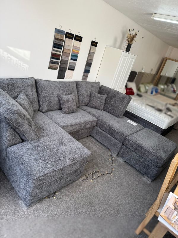 caranby U shape High Back with Footstool