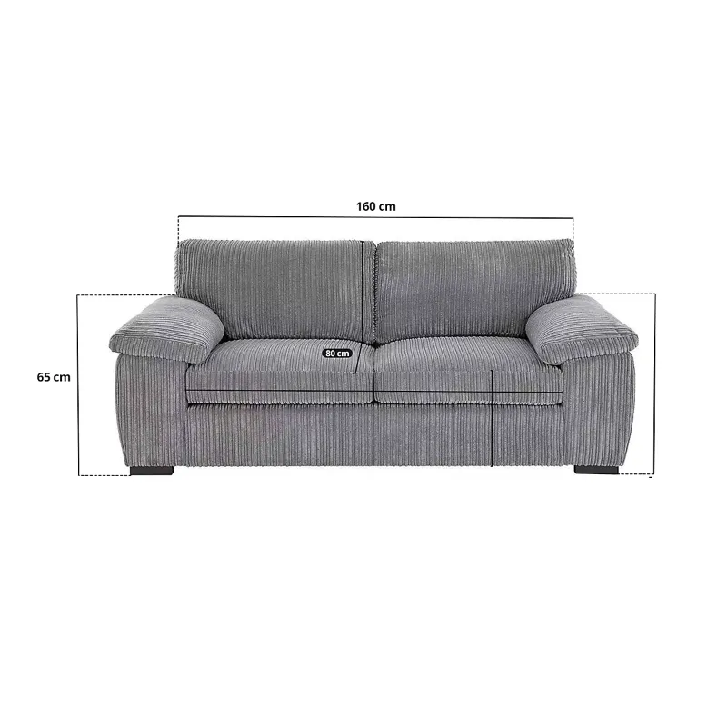 Jumbo Cord 2 Seater Sofa Stylish & Compact Sofa for Modern Living Rooms and Flats Enhance Comfort Without Compromising Space