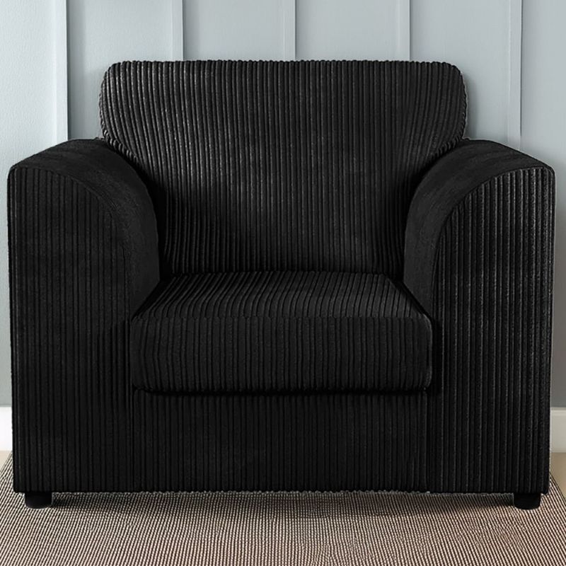 New Grey Jumbo Cord Arm Chair