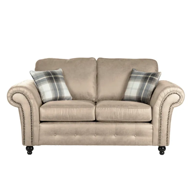 Ashwin 2 Seater Velvet Sofa (Beige)