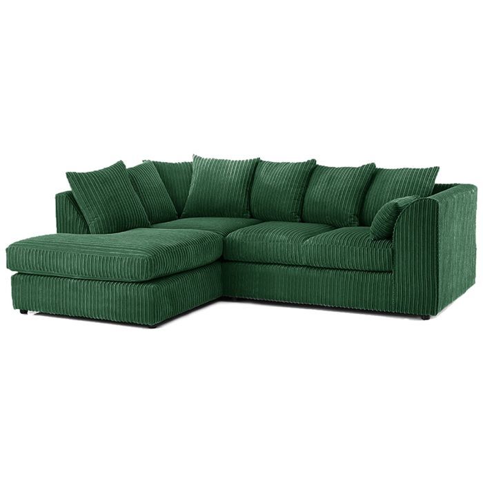 Hannah Jumbo Cord 4 Seater Left Hand Facing Corner Sofa
