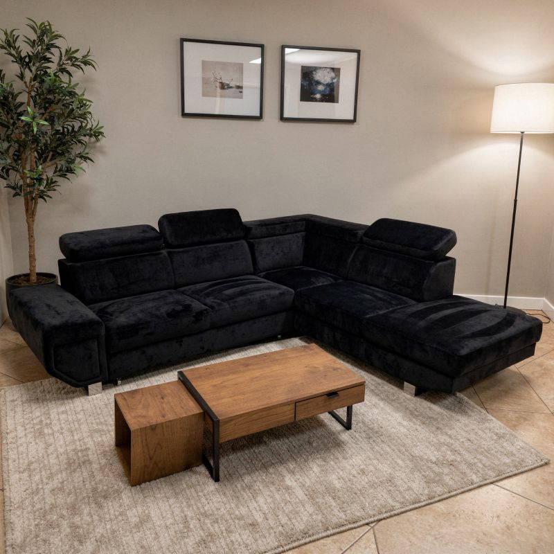 Luxury Arctic Fabric Corner Sofa Bed with Hidden Storage – Extra Comfort