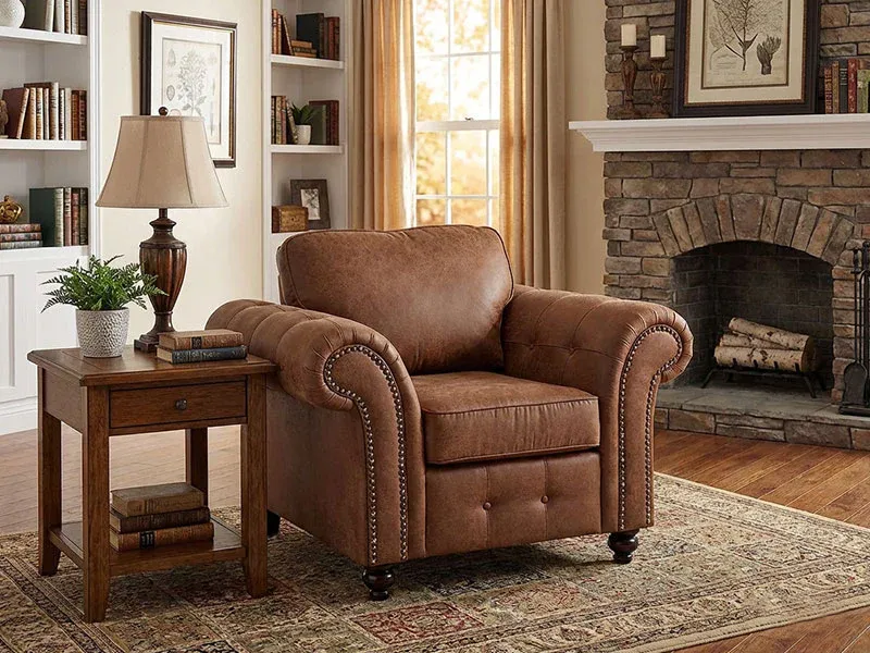 Oakland Leather Armchair - Tan