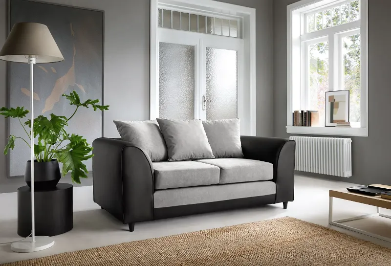 Dylan Chenille 2 Seater Sofa Light Grey