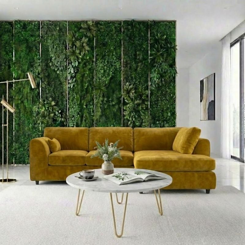 Dylan Right Hand Facing Couch for Living Room (Mustard Yellow)
