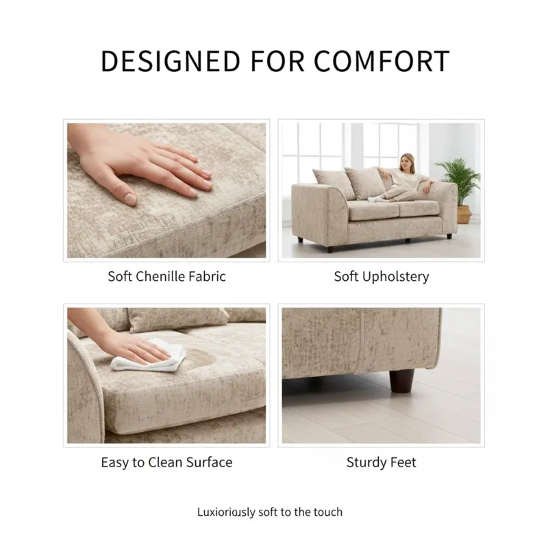 2 Seater Scatter Back Alaska (Beige)