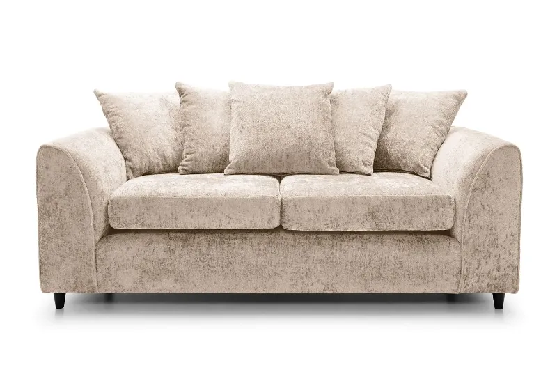Alaska Luxury Beige 3 Seater Sofa