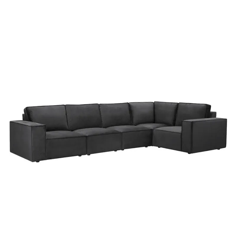 Sloane Large Right Hand L-Shape Sofa (Black)