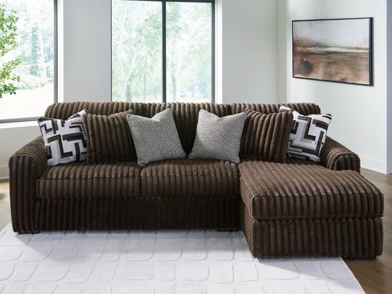 Stupeldous Sectional Sofa L shape Brown