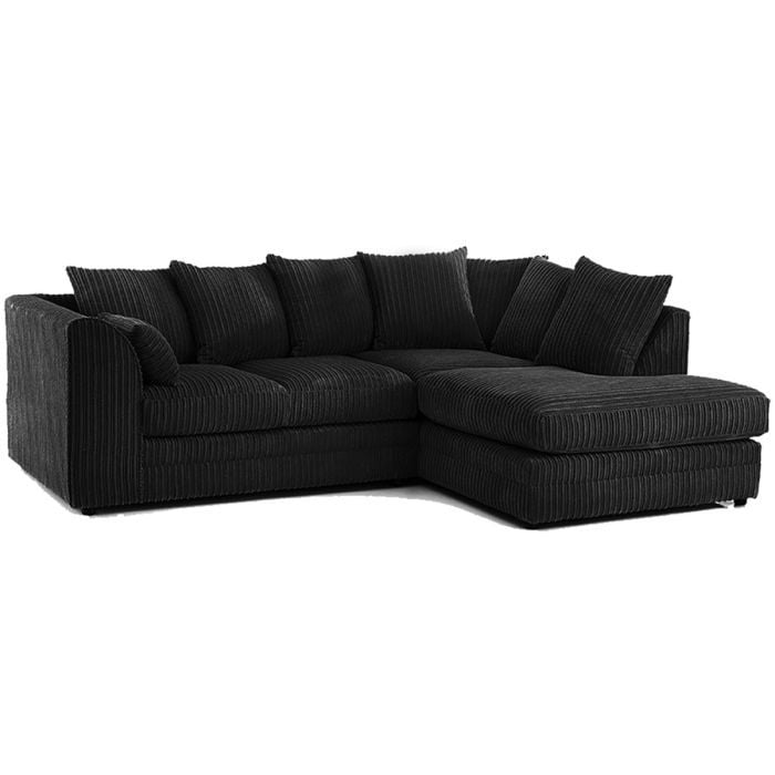 Chicago Right Hand Facing Jumbo Cord Corner Sofa – Cream