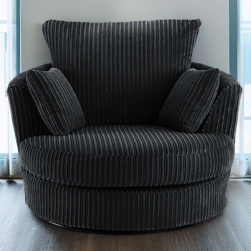 Modern Grey Jumbo Cord Cuddle Chair