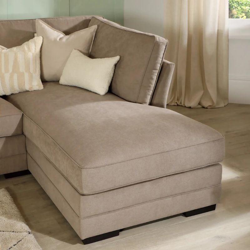 Clapham Right Hand Corner Sofa – Summer Linen Luxe Chenille | L Shape Sofa UK