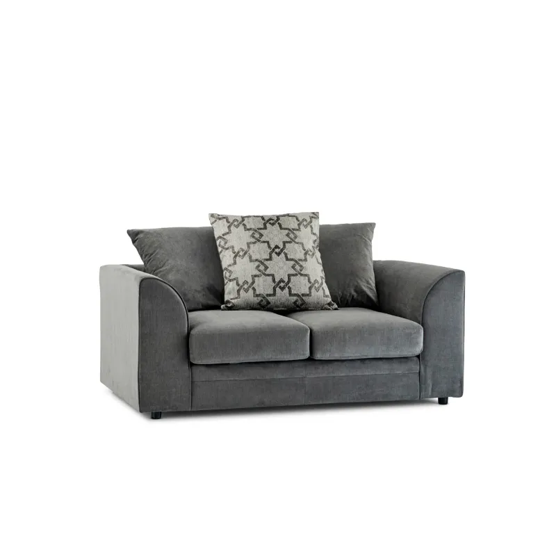 2 Seater Sofa Scatter Back Chenille Sofa (Grey)