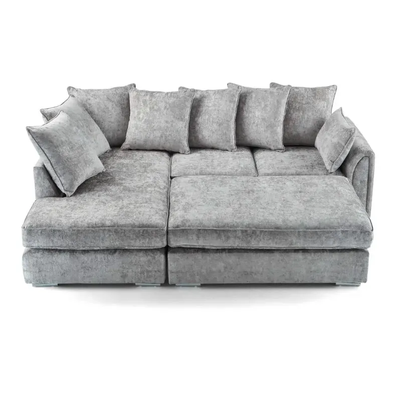 Chiswick Left Hand Facing Corner Sofa with Footstool – Modern Comfy Set