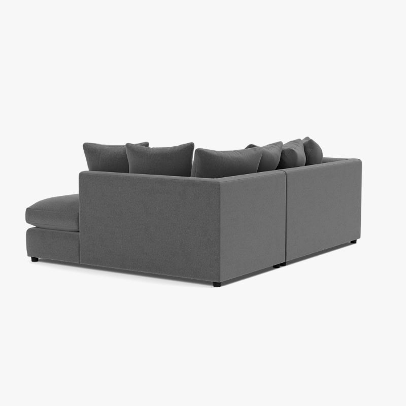 Chelsea Left Hand Corner Sofa – Stone Relaxed Linen | Modern L Shape Sofa UK