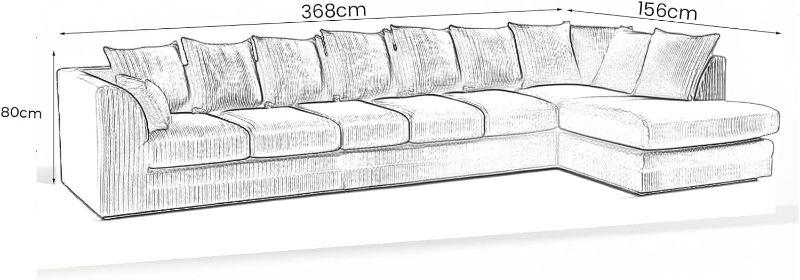 Modular 7 Settee Suites for Living Room (Mink, 7 Seater RH)