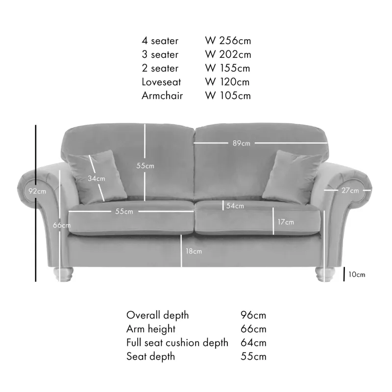 Ashwin Grey plush Velvet High Back Sofa