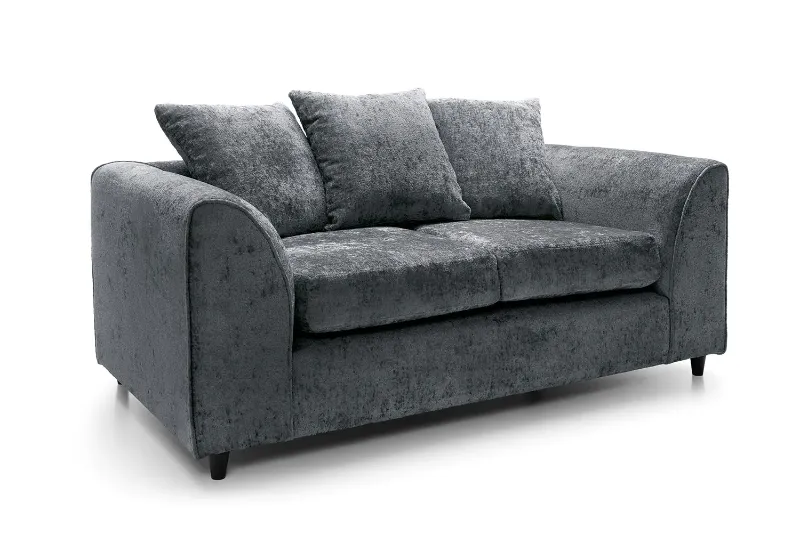 Chenille Dark Grey 2 seater Corner sofa