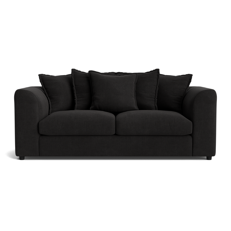Dylan Black Chenille Scatter Back sofa