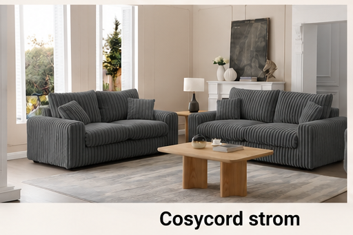 Dylan Luxury Thick Cord 3+2 Seater Sofa Suite – Cosycord strom