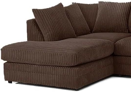 Scatter Back Cushions | Deep Foam Seats for Living Room (Brwon, Left Hand Corner)