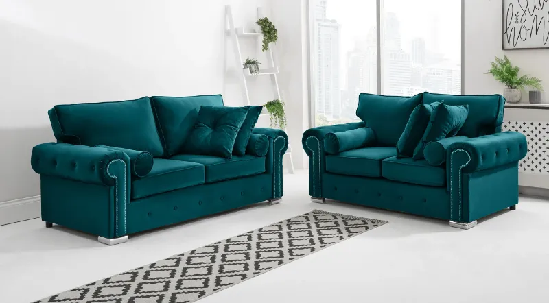 Ashwin 3+2 seater Full Back New Teal