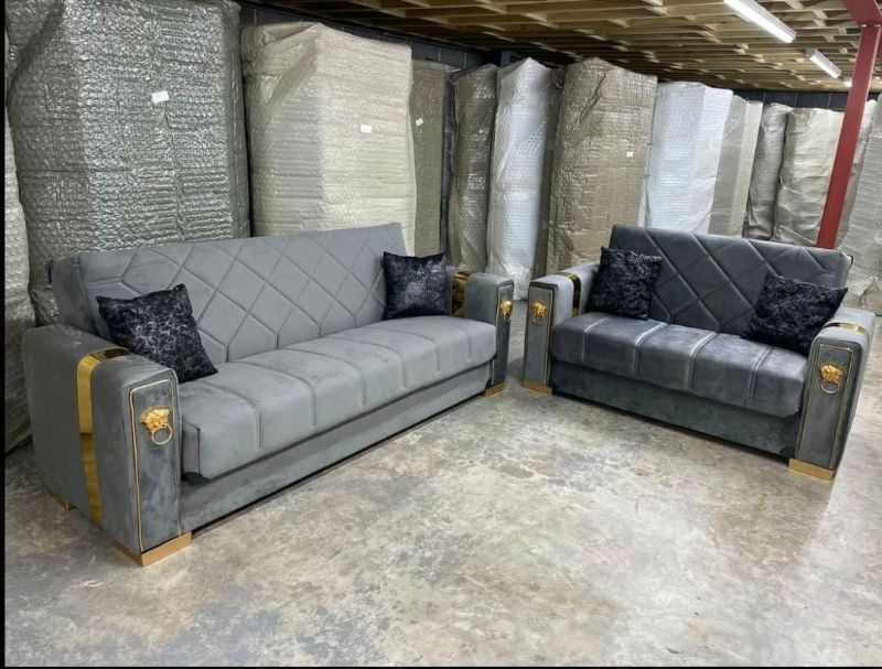 LION SOFABED BLACK AND GOLD