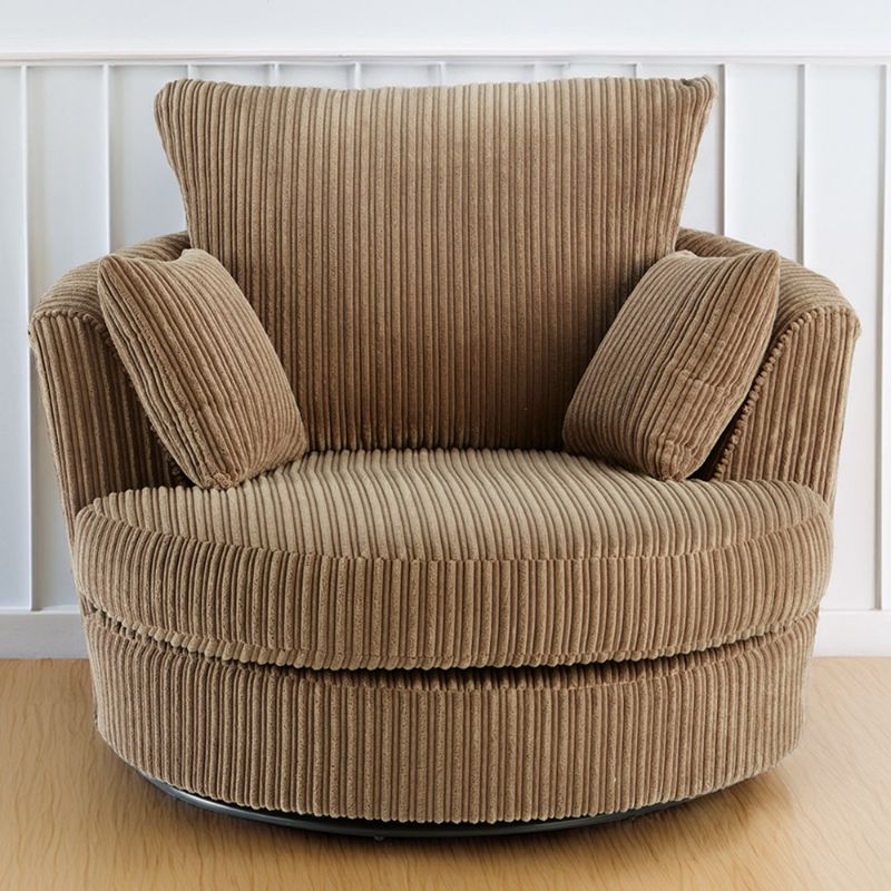 Modern Grey Jumbo Cord Cuddle Chair