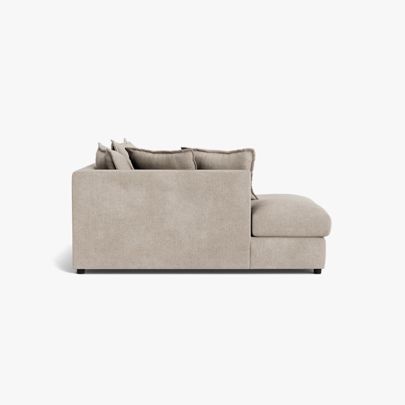 Jumbo Chenille Corner Sofa with Chaise – Taupe | Left Hand L Shape Sofa UK