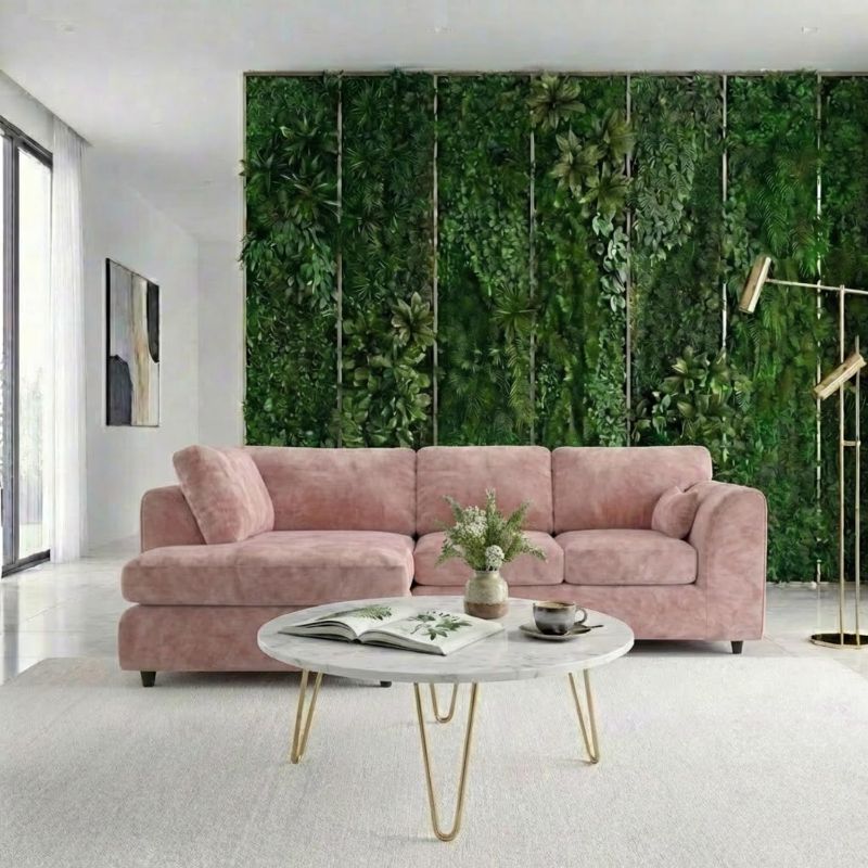Dylan Left Hand Facing Couch for Living Room (Pink)