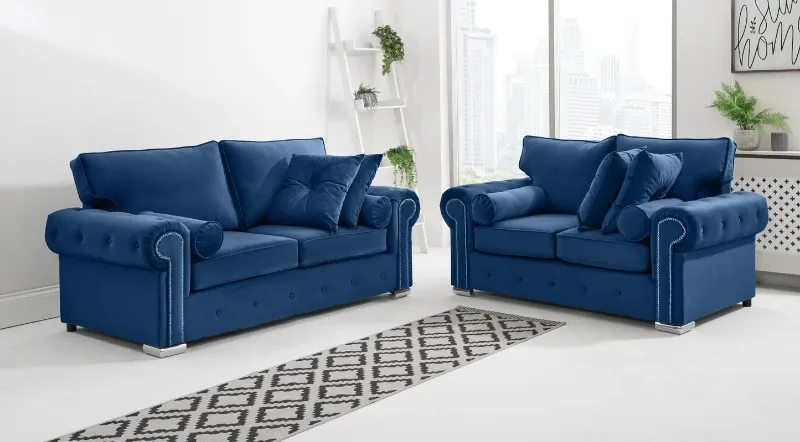 Ashwin 3+2 seater Full Back Blue