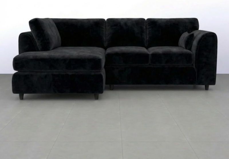 Dylan Left Hand Facing Couch for Living Room (Black)
