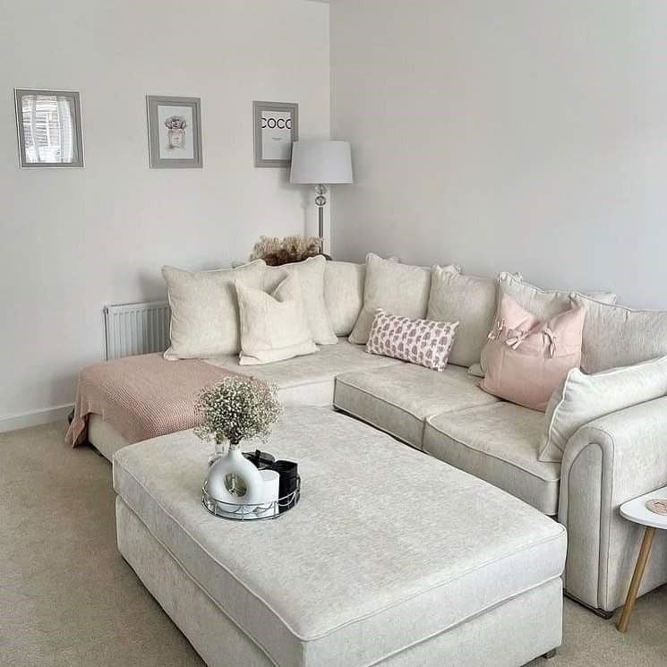 Alaska L-Shape Corner Sofa | 3–4 Seater Modular Couch | Pearl, Light & Dark Grey | LH/RH Sectional Set with Footstool