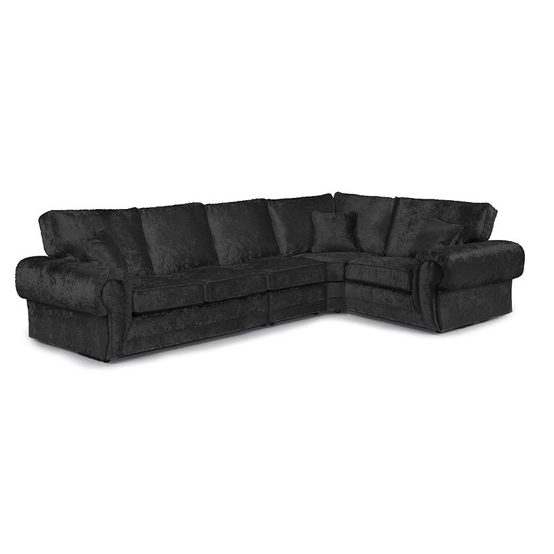 Verona 3C2 Corner Sofa – Crush Velvet Upholstery