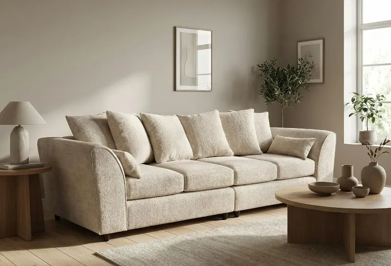 Chenille 4 Seater Sofa